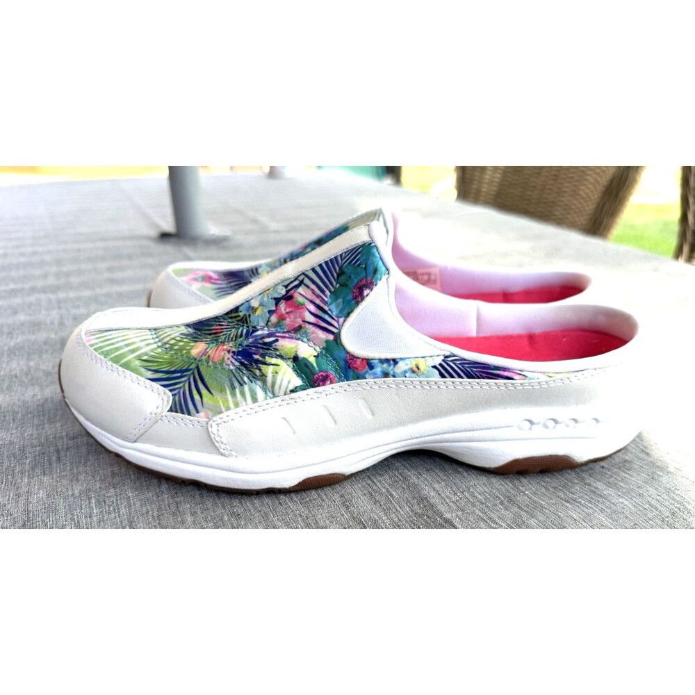 Easy Spirit ES Traveltime Slip-On Mule Clogs Womens 10 Floral Colorful Shoes